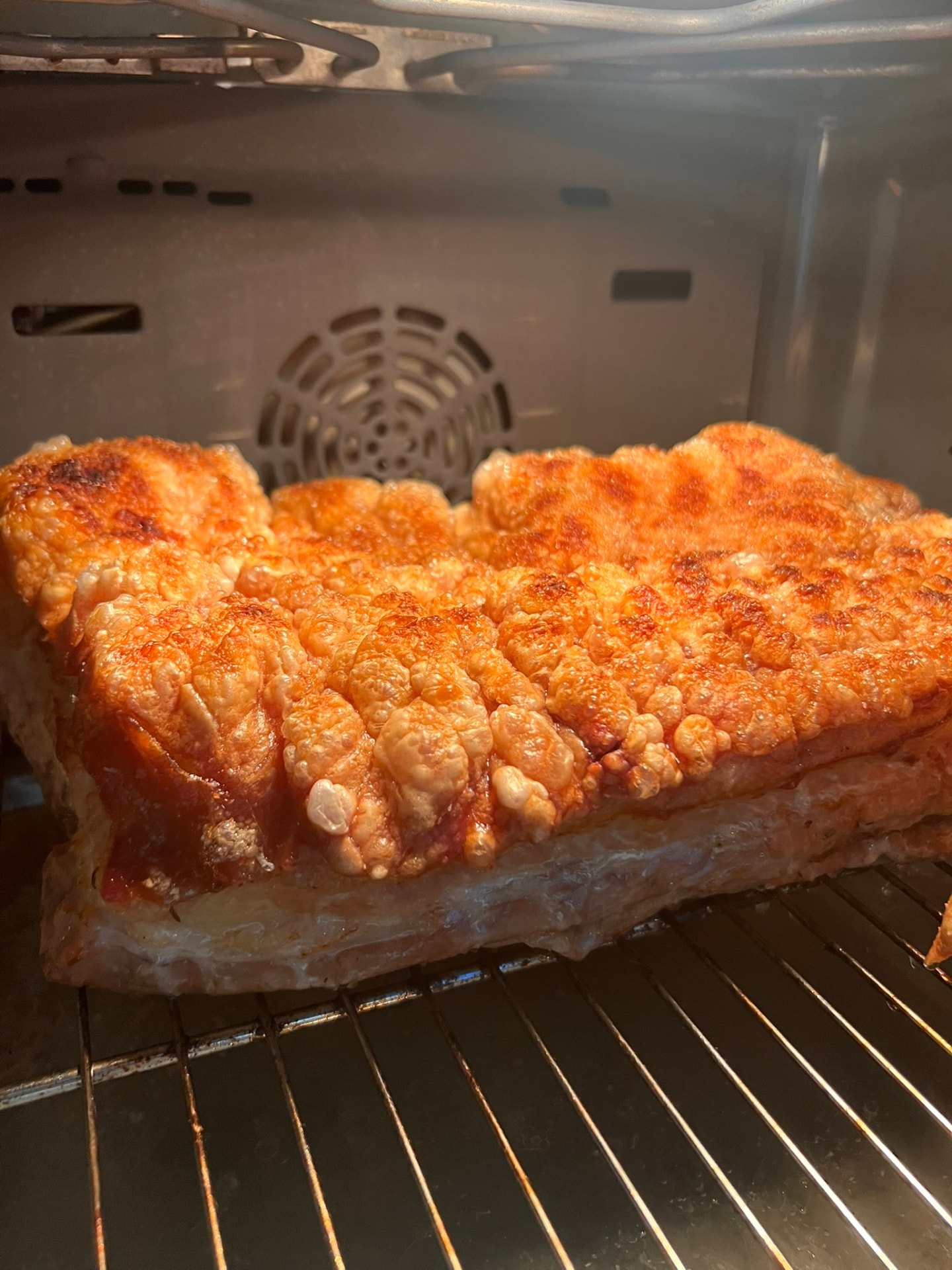 Roast pork with crackling in the oven